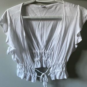 Garage white front tie t-shirt Size M, great condition